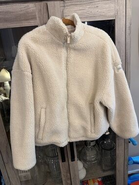 ALO Yoga Cream Sherpa Fleece Jacket